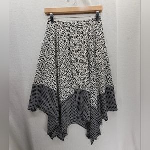 Banana Republic Asymmetrical Flowy Zip Back Skirt Size- 0